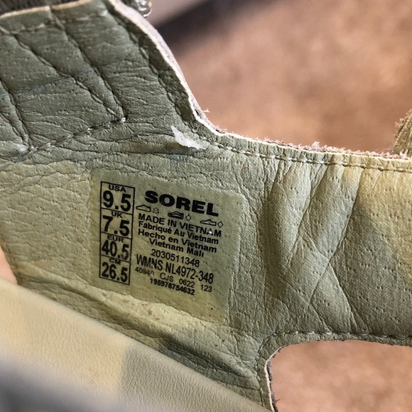 Sorel Viibe slingback sandal safari/stone green womens sz 9.5 - Picture 3 of 10